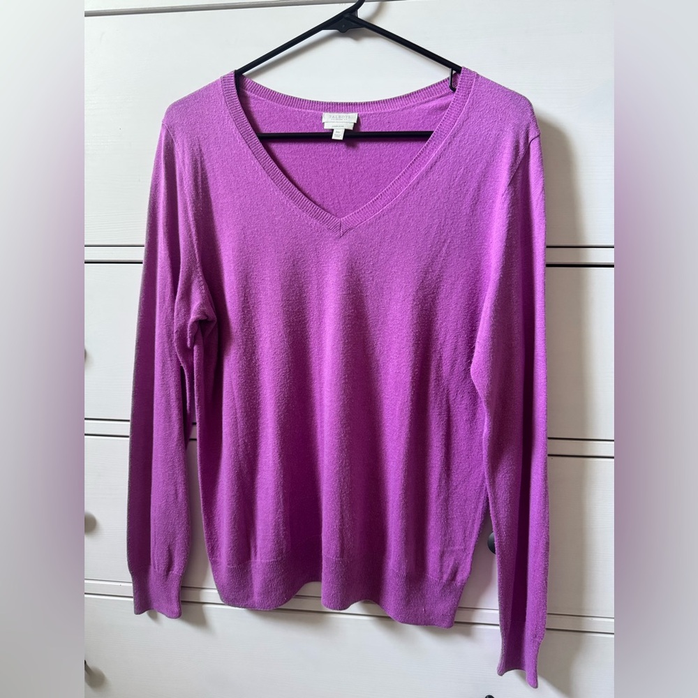 Talbots Luxury Blend Magenta Sweater Medium Petite